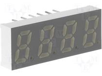 Display LED quad 7-segment 8mm red anode