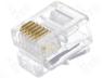 Connector RJ12 plug PIN 6 IDC crimped on cable