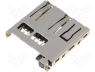 Connector for cards Micro SD with ejector SMD Rcont max 40m&Omega;