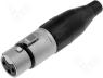 AC3F-AU - Plug XLR professional female 3pin gold-plated pins