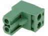 TBW-5-2P/GN - Pluggable terminal block plug female 2.5mm2 5.08mm on cable