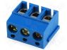 TB-5.0-P-3P1/BL - Terminal block angled 2.5mm2 THT screw terminals ways 3 16A