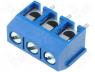DG301-5.0-3P12 - Terminal block angled 1.5mm2 5mm THT screw terminals ways 3