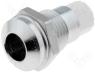 SMQ1089 - LED holder, 5mm, chromium, metal, convex, with plastic plug