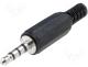 Jack plug 3,5mm hood 4 contacts