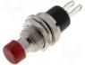 PS10B2RD - Switch push button monostable Actuator colour red 20mΩ