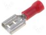 ST-005/R - Terminal flat 6.4mm 0.8mm female 0.5&divide;1mm2 crimped  on cable