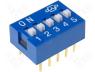 DS-05 - Switch DIP SWITCH Poles number 5 ON OFF 0.05A/12VDC  25....80°C