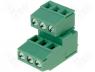 DG500B-5.08-3P14 - Terminal block double deck angled 90&deg; 2.5mm2 5.08mm ways 6
