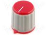 GWW21-RD - Knob with pointer Shaft d 6mm &Oslash;21.3x20mm push in Pointer red