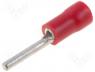 ST-070/R - Wire pin terminal d 1.9mm 0.5....1.5mm2 crimped for cable red