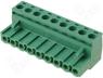 TBW-5-9P/GN - Pluggable terminal block plug female straight 5.08mm ways 9