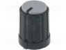 GTC6M-13X16-S - Knob, miniature, with pointer, plastic, Shaft d 6mm, Ø13.3x16.5mm