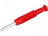 MST3RT - Plug, 2mm banana, 6A, 60VDC, red, Connection  soldering, -25....60°C