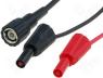 AX-TL-BNC-4BP2 - Test lead, 1.2m, red and black, 3A
