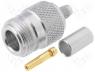 N502H155G111 - Plug, N, female, straight, 50Ω, H155, crimped, for cable, teflon