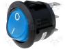 R13112B02BBL2N2 - ROCKER, 2-position, SPST, ON-OFF, 6A/250VAC, 20A/12VDC, blue, 50mΩ