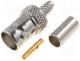 Plug, BNC, female, straight, 50Ω, RG58, crimped, for cable