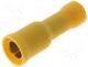 ST-051/Y - Terminal round, female, d 5mm, 4....6mm2, crimped, for cable, yellow