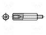 B3X10/BN7375 - Screwed spacer sleeve, polyamide, M3, M3, 10mm, BN 7375