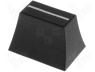 CS2/4-BLK - Knob slider, Colour black, 20x14x13mm, Mat plastic