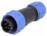SP1310/P5 - Plug, male, SP13, PIN 5, IP68, 4....6.5mm, 5A, soldering, for cable