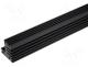 Heatsink extruded, TO220, black, L 1000mm, W 30mm, H 31mm, 4.4K/W