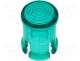 LED lens, round, green, lowprofile, 5mm