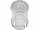 LED lens, round, transparent, lowprofile, 5mm