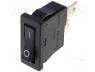 AE-H8800VAAAB - ROCKER, 2-position, SPST, ON-OFF, 16A/250VDC, black, Body black