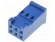 Plug, wire-board, female, PIN 6, w/o terminals, 2.54mm, for cable