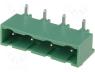 Pluggable terminal block, socket, male, 7.5mm, angled, ways 4, 20A