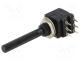 6PSI-220K - Potentiometer  shaft, single turn, 220kΩ, 200mW, THT, 6mm, plastic