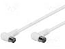 AC-3C2V-AA-0150-WH - Cable, 75Ω, 1.5m, double shielded, white