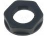 Nut, PG7, polyamide, UL94V-2, 19mm, black, -20....100°C, V  with flange