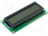 RC1602B-FHW-ESV - Display  LCD, alphanumeric, FSTN Positive, 16x2, gray, LED, PIN 16