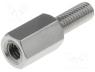 Αποστάτης μεταλλικός - Screwed spacer sleeve, Int.thread  M3, 8mm, Ext.thread  M3, brass