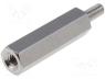 TFM-M4X40/DR216 - Screwed spacer sleeve, Int.thread  M4, 40mm, Ext.thread  M4, brass