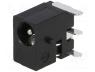 1613-12 - Socket, DC supply, male, 3,4/1,3mm, 3.4mm, 1.3mm, on PCBs, THT, 6VDC