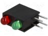 L-934MD/1LI1LGD - LED, in housing, No.of diodes 2, 3mm, THT, red/green, 1-2mcd, 40°