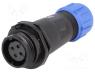 SP1311/S4 - Plug, female, SP13, PIN 4, IP68, 4....6.5mm, 5A, soldering, for cable