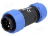 SP2110/P5-SPEC - Plug, male, SP21, PIN 5(2+3), IP68, 7....12mm, soldering, for cable