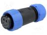 SP2110/S5-SPEC - Plug, female, SP21, PIN 5(2+3), IP68, 7....12mm, soldering, for cable
