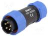 SP2110/P5 - Plug, male, SP21, PIN 5, IP68, 7....12mm, soldering, for cable, 500V