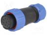 SP2110/S9 - Plug, female, SP21, PIN 9, IP68, 7....12mm, soldering, for cable, 500V