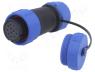SP2110/S12IIC - Plug, female, SP21, PIN 12, with protective cap, IP68, 7....12mm, 400V