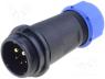 SP2111/P5-SPEC - Plug, male, SP21, PIN 5(2+3), IP68, 7....12mm, soldering, for cable