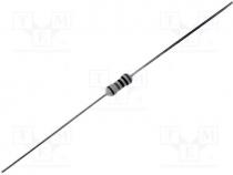 M0.6W-510K - Resistor  metal film, THT, 510kΩ, 0.6W, ±1%, Ø2.5x6.8mm, 50ppm/°C