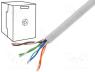 U/UTP5E-FCCA-305 - Wire, U/UTP, 5e, stranded, CCA, 4x2x26AWG, PVC, grey, 305m