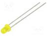 LL-304YD2E - LED, 3mm, yellow, 10-12mcd, 40°, Front  convex